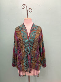 JACQUARD SHORT JACKET (REVERSIBLE)-MULTI 17-BOK