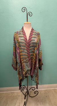 EMBROIDERED LONG JACQUARD JACKET-MULTI E 12-BOK