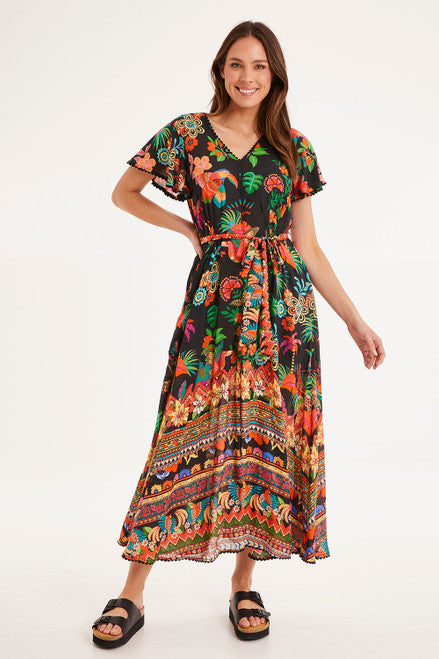 AMAZON MAXI V-NECK DRESS-LULA SOUL