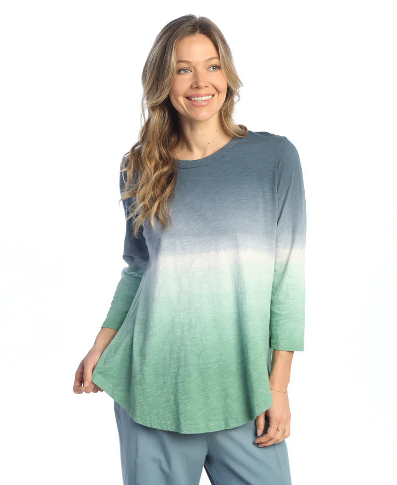 MISTY MINERAL A-LINE 3/4 SLEEVE TEE-JESS AND JANE