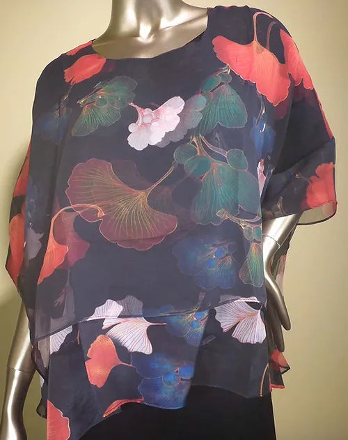 OVERLAY SILK BLOUSE-COCOON HOUSE