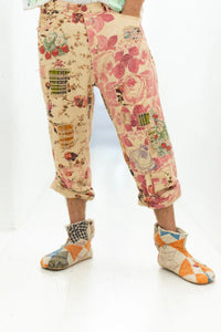 FLORAL MINER DENIM PANTS-MAGNOLIA PEARL- PANTS 522