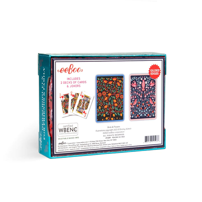 BIRDS & FLOWERS PLAYING CARDS- EEBOO