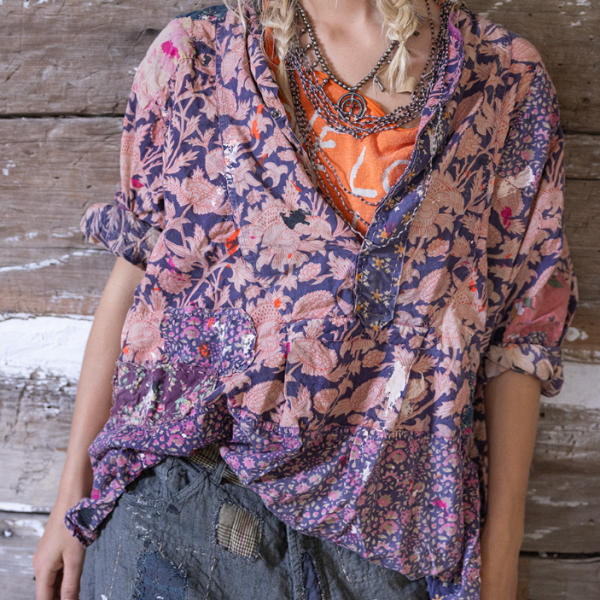 PRINTED PRAIRIE TOP-MAGNOLIA PEARL-TOP 1775