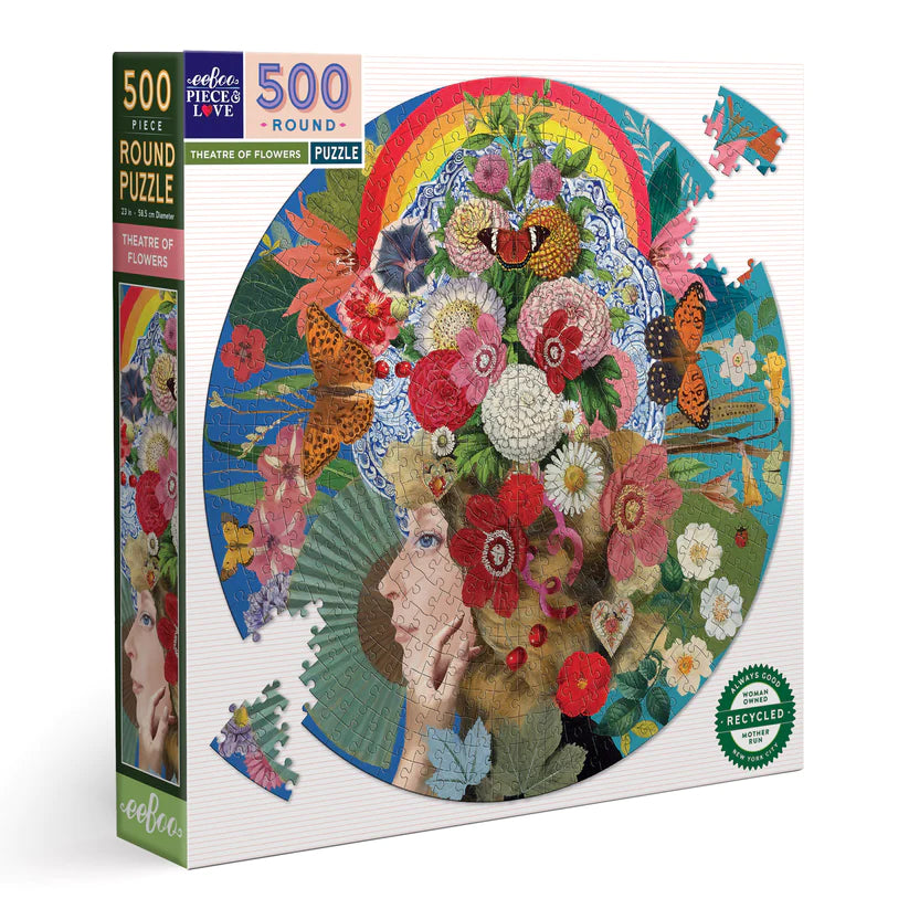 THEATRE OF FLOWERS 500PC ROUND PUZZLE - EEBOO