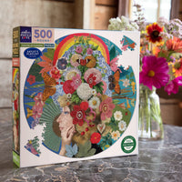 THEATRE OF FLOWERS 500PC ROUND PUZZLE - EEBOO