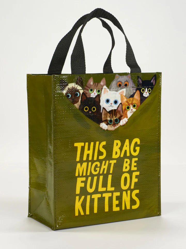 BAG FULL OF KITTENS HANDY TOTE- BLUE Q