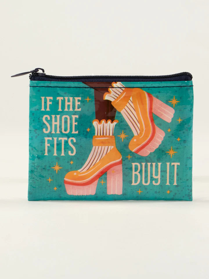 IF THE SHOE FITS COIN PURSE-BLUE Q