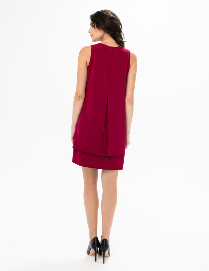 WOVEN DRESS-BEETS-RENUAR