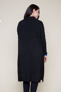 LONG SWEATER DUSTER-BLACK-RENUAR