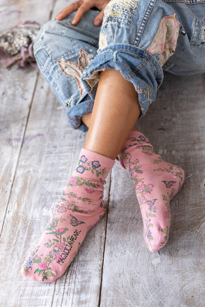 FLORAL MP SOCKS-SUMMER LOVIN'-MAGNOLIA PEARL-SOCKS 080