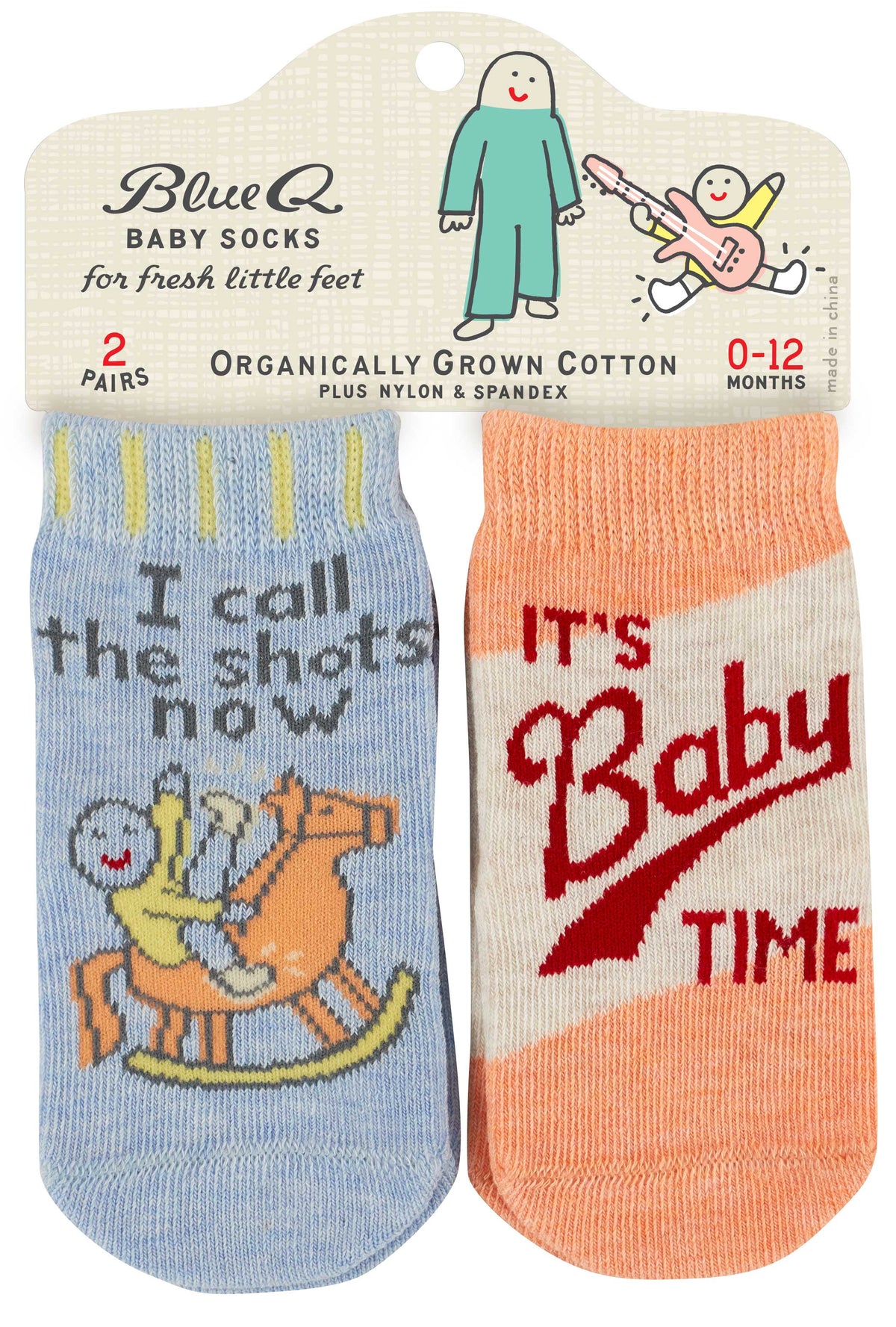 CALL SHOTS/BABY TIME BABY SOCKS-BLUE Q