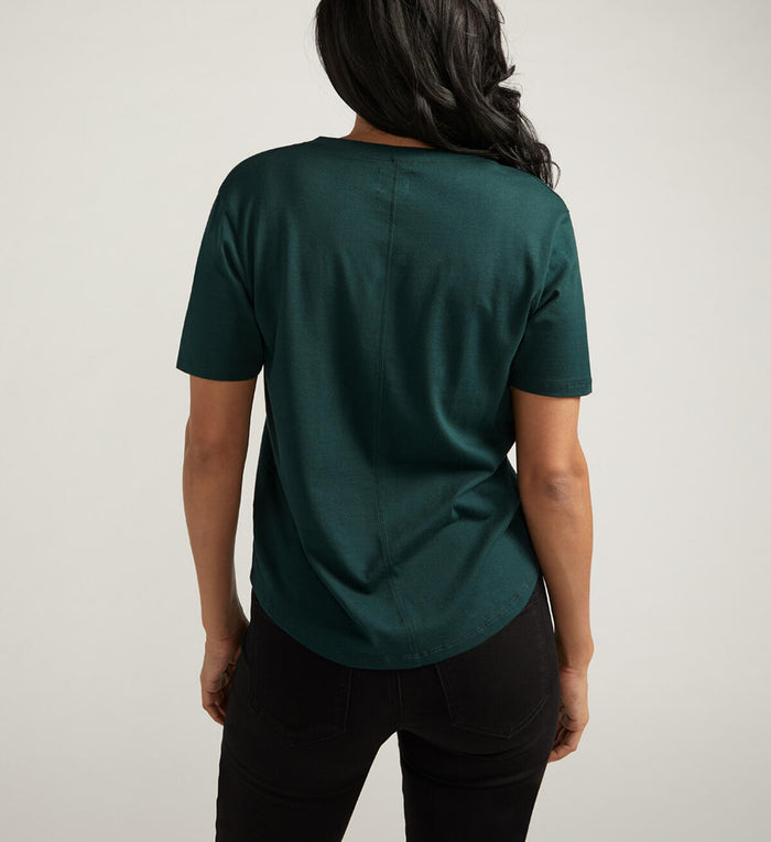 DRAPEY LUXE V-NECK T-PONDEROSA PINE-JAG JEANS