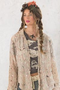 BLOCKPRINT KELLY WESTERN SHIRT-MAGNOLIA PEARL-TOP 1039