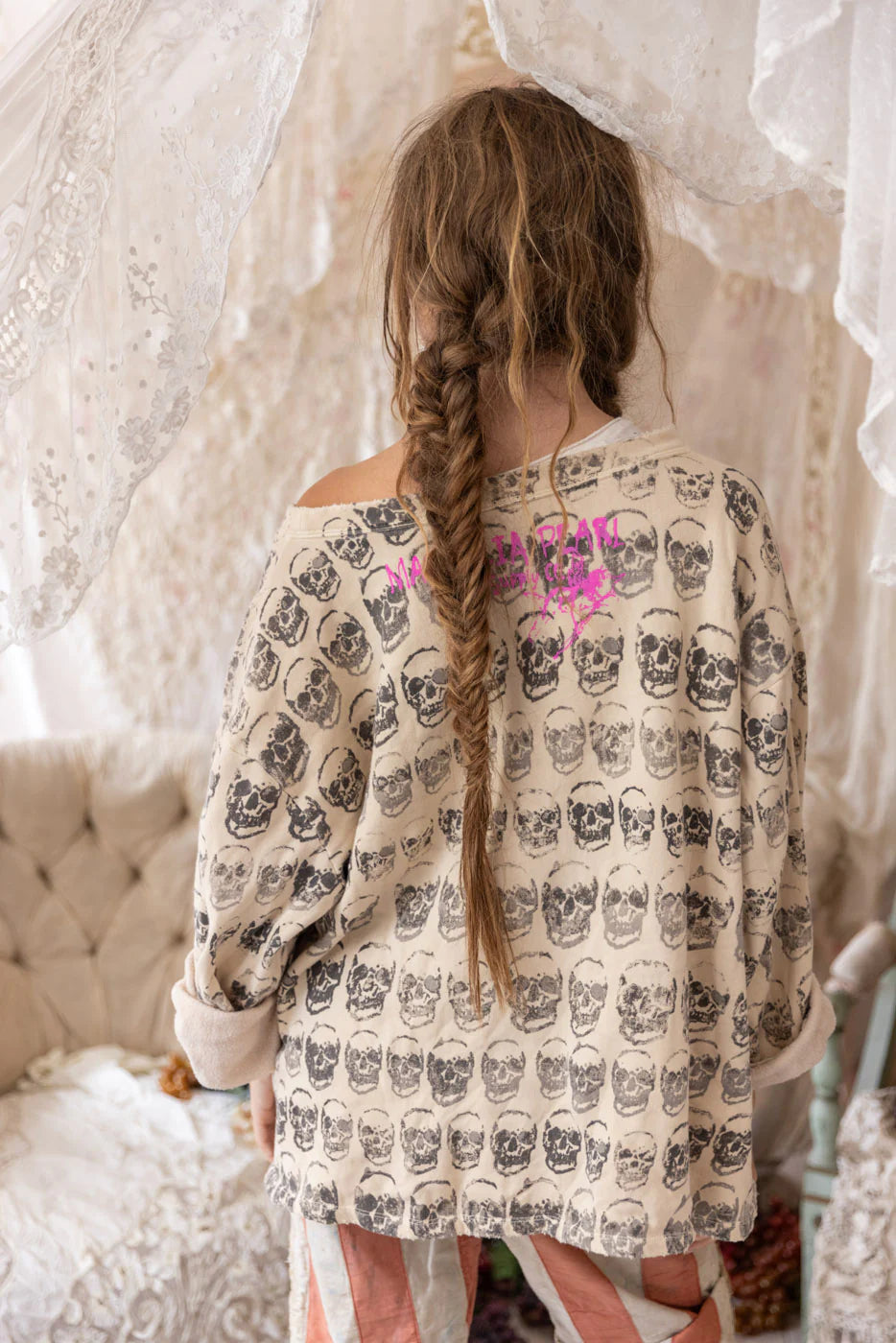 SKULLS NAGO SWEATSHIRT-MAGNOLIA PEARL-TOP 2137