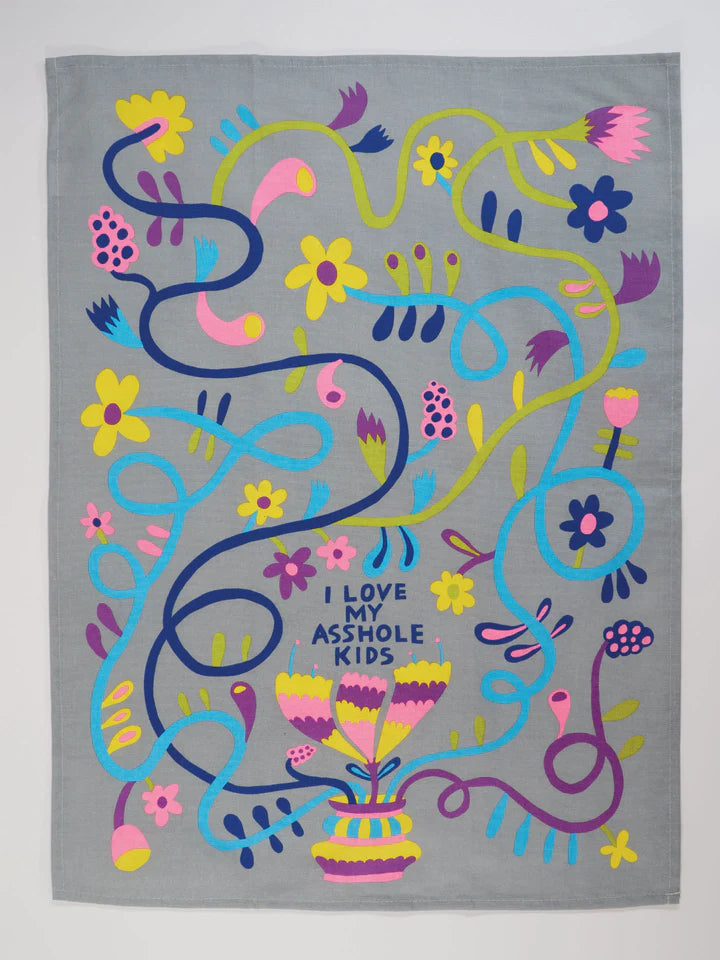 LOVE MY A#$HOLE KIDS DISH TOWEL-BLUE Q