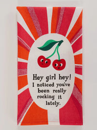 HEY GIRL HEY DISH TOWEL-BLUE Q