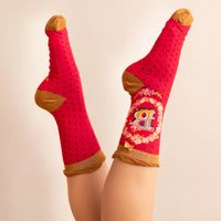 A-Z ALPHABET MONOGRAM LETTER ANKLE SOCKS-POWDER