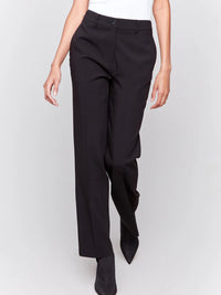 STRAIGHT LEG PANT-BLACK-CHARLIE B