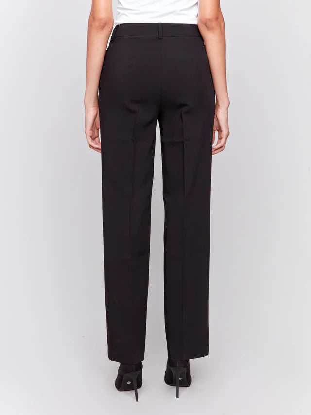 STRAIGHT LEG PANT-BLACK-CHARLIE B