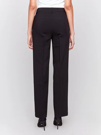 STRAIGHT LEG PANT-BLACK-CHARLIE B