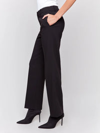 STRAIGHT LEG PANT-BLACK-CHARLIE B