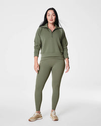 AIR ESSENTIALS HALF ZIP-CLOVER-SPANX