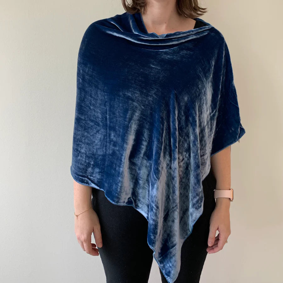 SILK VELVET PONCHO - DANA HERBERT ACCESSORIES