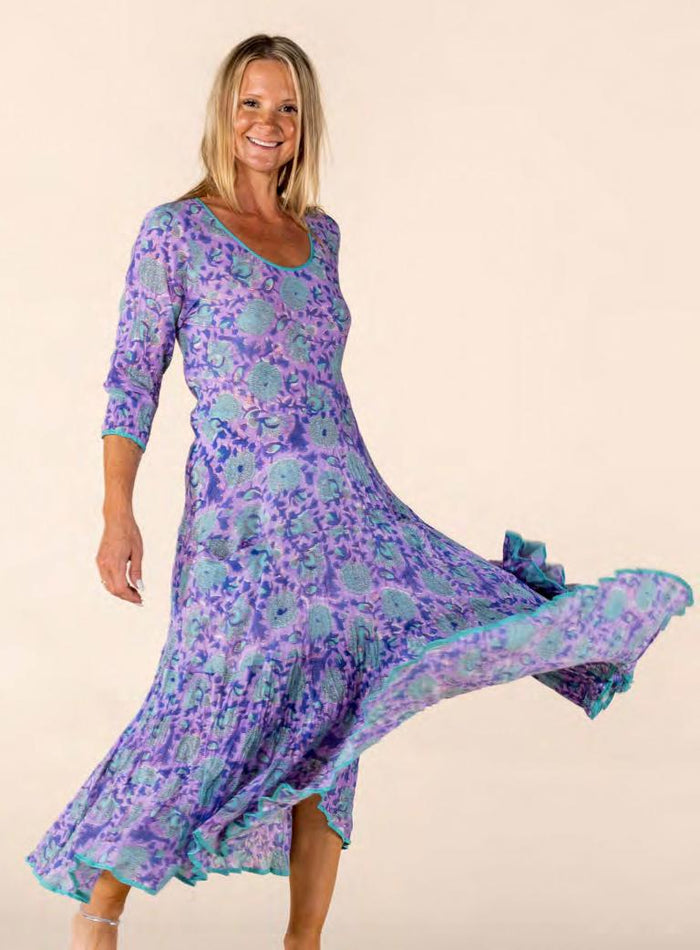 LAVENDER/TURQUOISE-RUBY SUNDRESS-NILA RUBIA