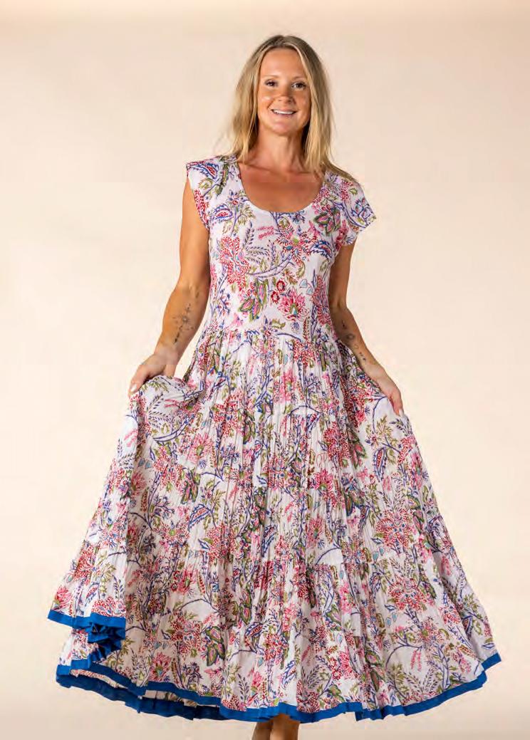 FLORAL WHITE BACKGROUND-AMBER DRESS-NILA RUBIA