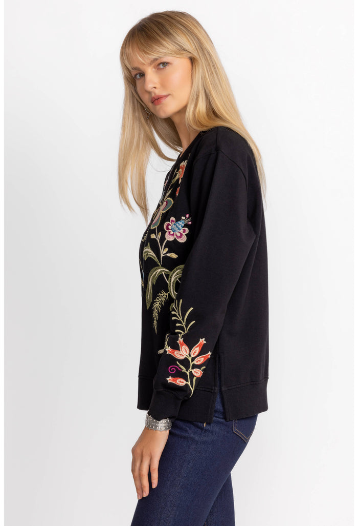 JULIANNA SWEATSHIRT-BLACK-JOHNNY WAS