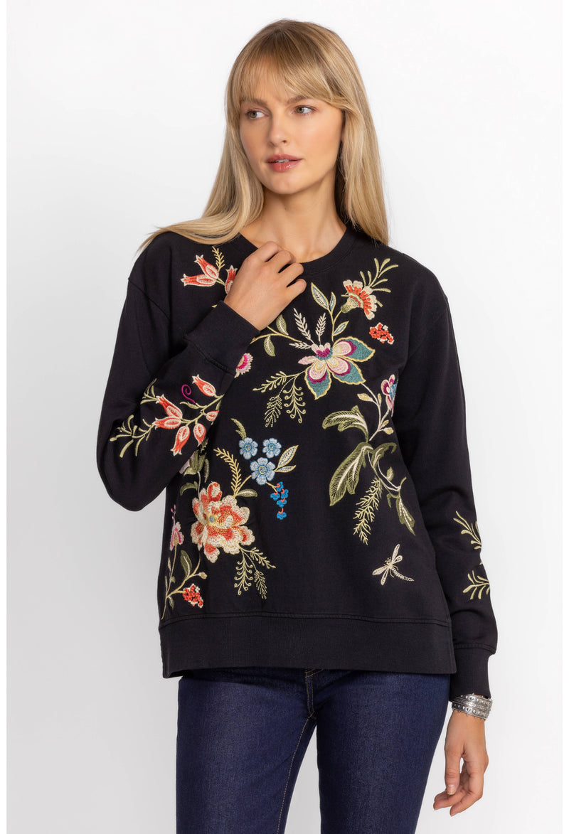 JULIANNA SWEATSHIRT-BLACK-JOHNNY WAS