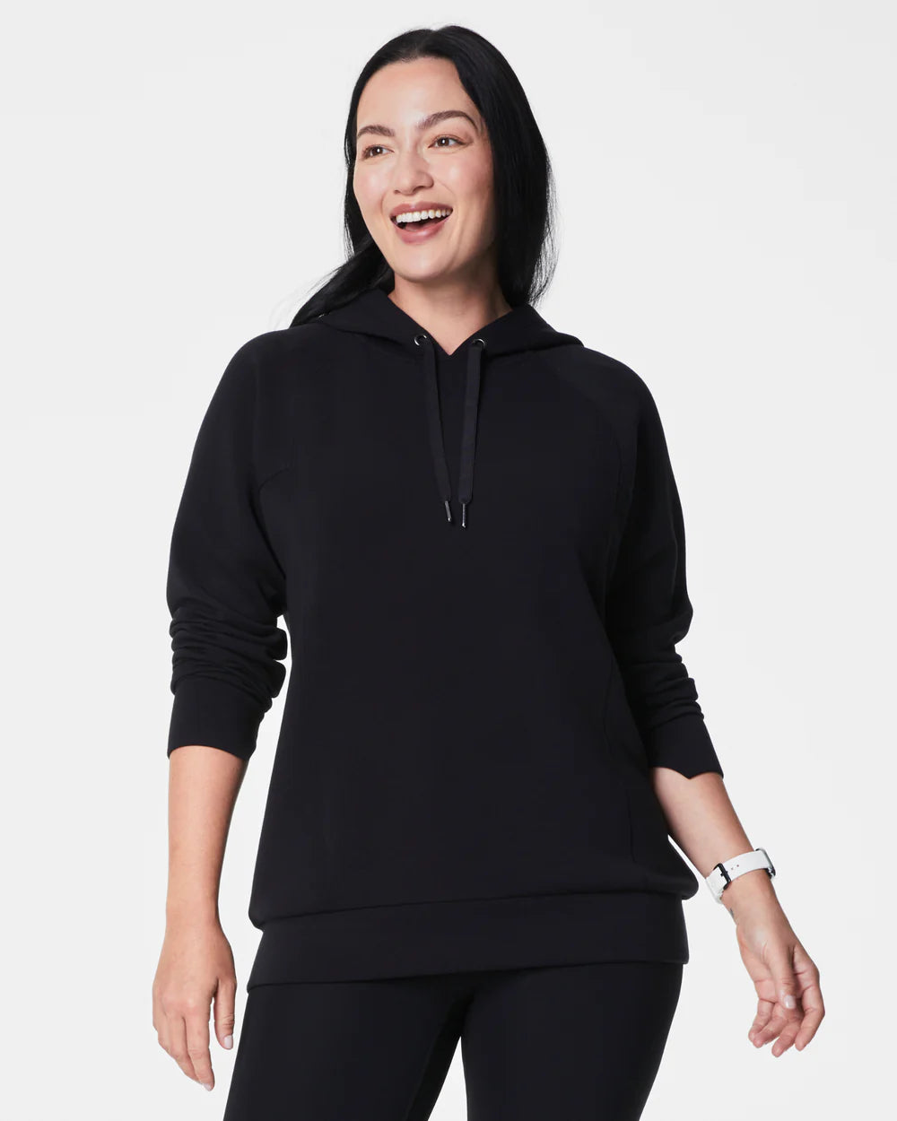 AIR ESSENTIALS CLASSIC LONG HOODIE-VERY BLACK-SPANX