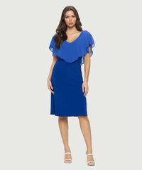 TANK DRESS WITH RUFFLE CHIFFON-ROYAL-LAST TANGO