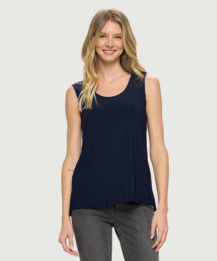 CUT AND SEW SCOOP NECK V BACK TANK-NAVY-LAST TANGO