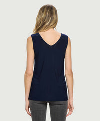 CUT AND SEW SCOOP NECK V BACK TANK-NAVY-LAST TANGO