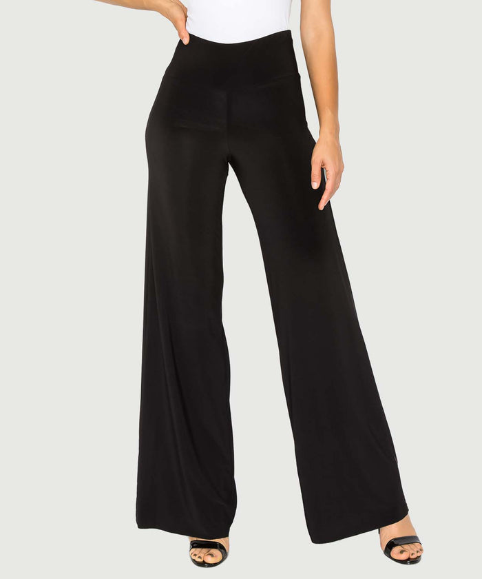 BASIC WIDE LEG PANT-BLACK- LAST TANGO