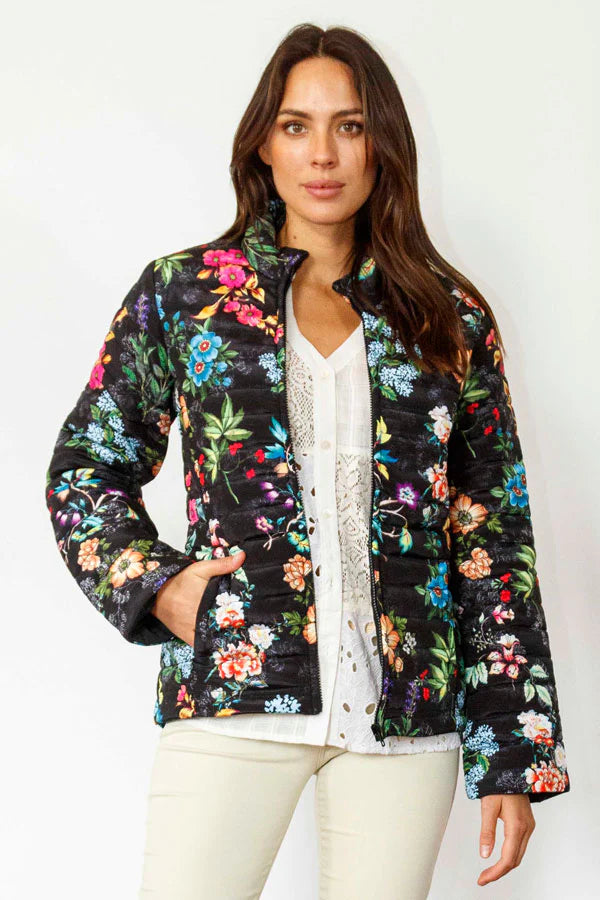 EVERGREEN PUFFER JACKET-BLACK-RUBY YAYA