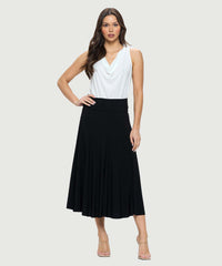 BASIC FOLD OVER PANEL SKIRT-BLACK- LAST TANGO