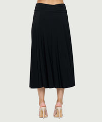 BASIC FOLD OVER PANEL SKIRT-BLACK- LAST TANGO