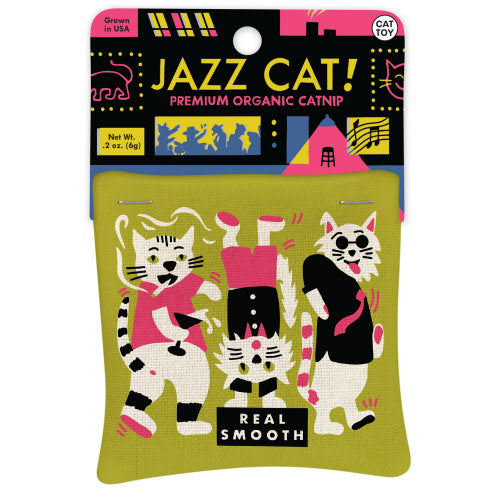 JAZZ CAT CATNIP TOY-BLUE Q