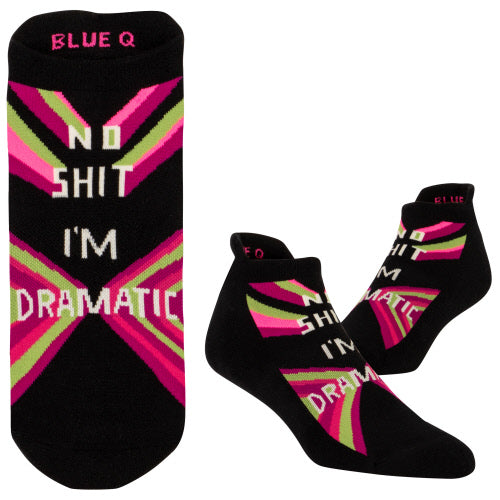 I'M DRAMATIC SNEAKER SOCKS - BLUE Q