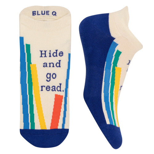 HIDE & READ SNEAKER SOCKS - BLUE Q