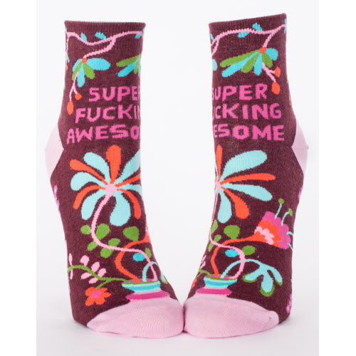 SUPER FUCKING AWESOME ANKLE WOMENS' SOCKS - BLUE Q