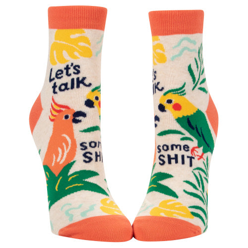 TALK SOME SHIT ANKLE WOMENS' SOCKS - BLUE Q