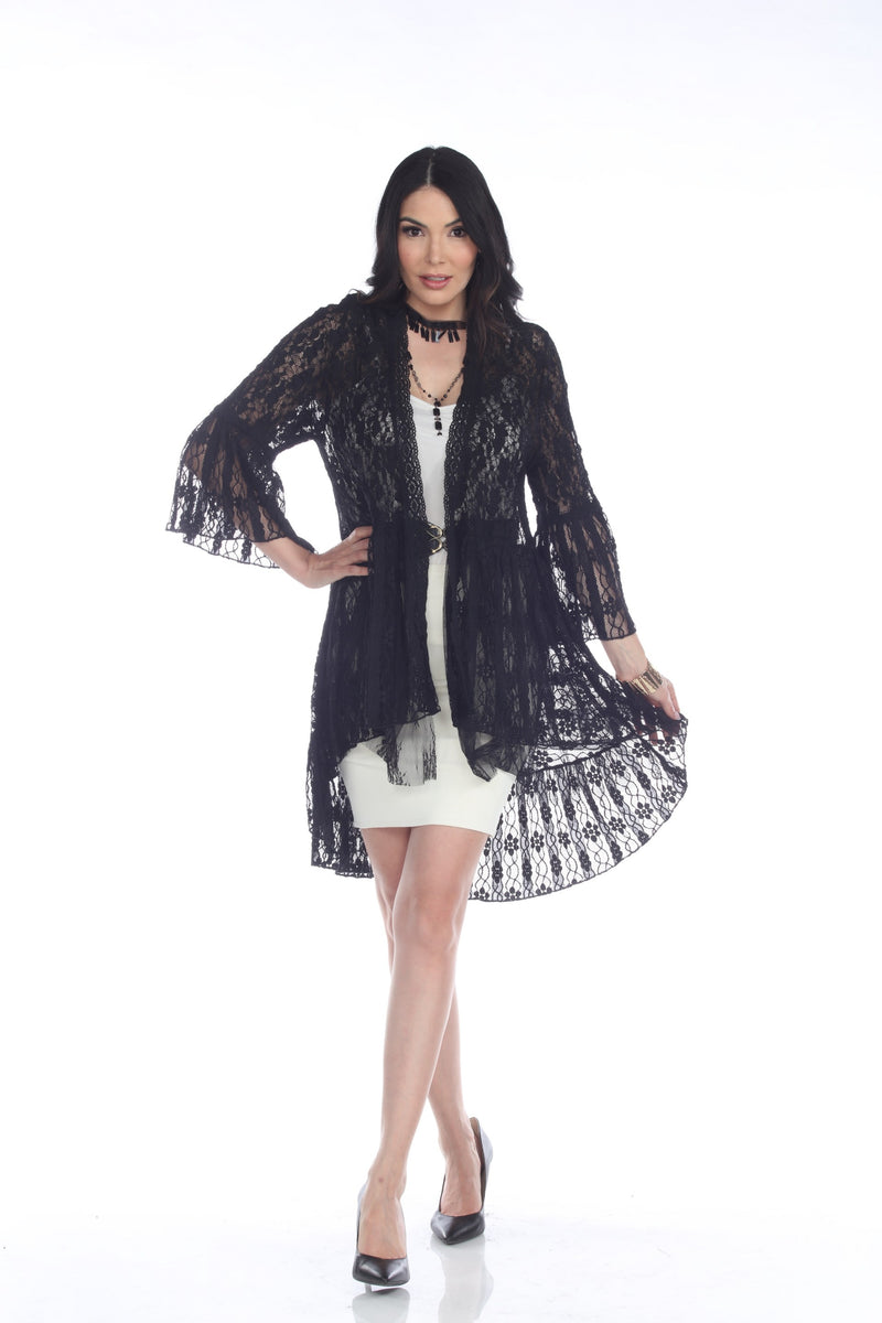 STEVIE LACE SWING JACKET-BLACK-ARIS A