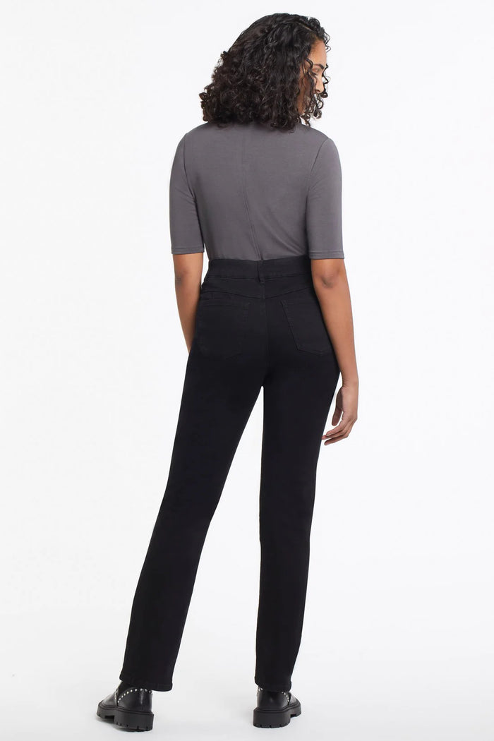 PETITE SOPHIA 5 POCKET CURVY STRAIGHT JEAN-BLACK-TRIBAL