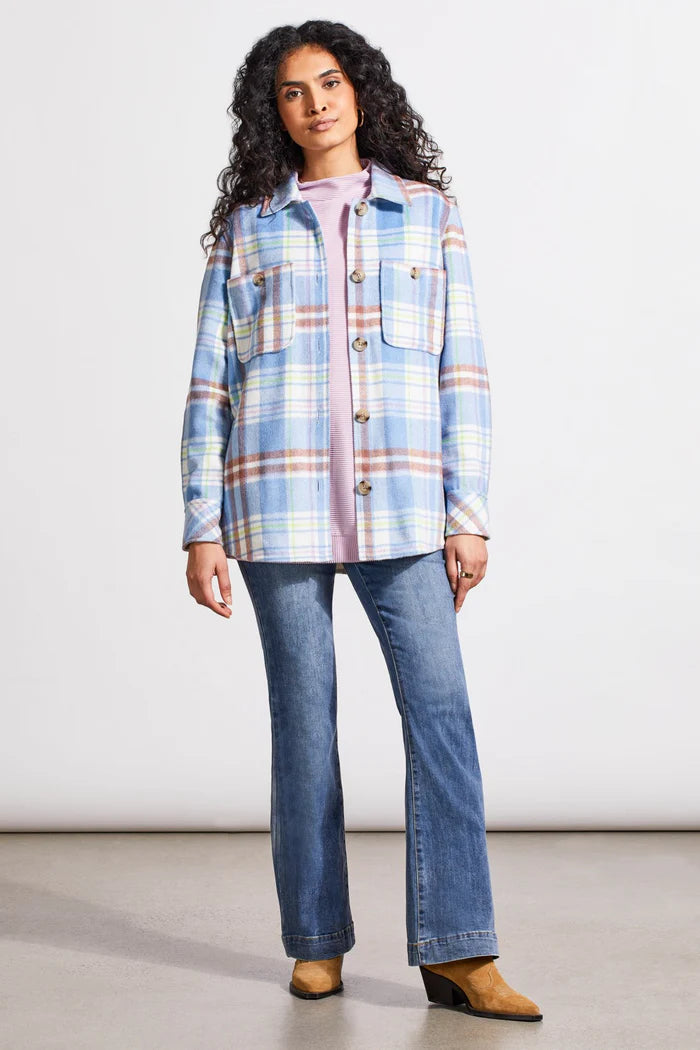 PLAID SHACKET WITH CHEST POCKET-TRIBAL