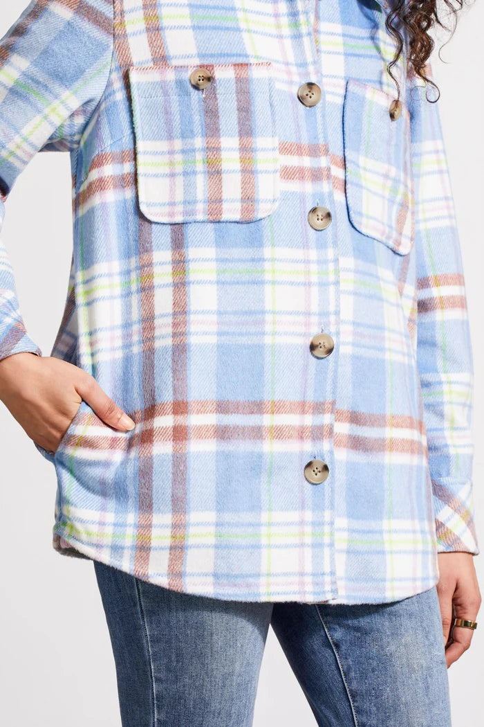 PLAID SHACKET WITH CHEST POCKET-TRIBAL