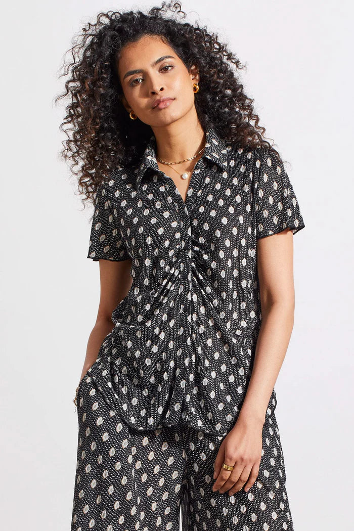 PRINT SHORT SLEEVE BUTTON SHIRTTRIBAL